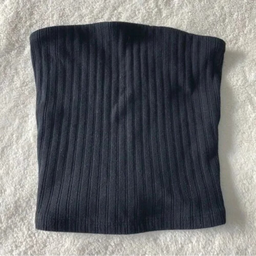 NEW American Eagle Black Tube Top Ribbed Sleeveless 90s Stretch Size XS